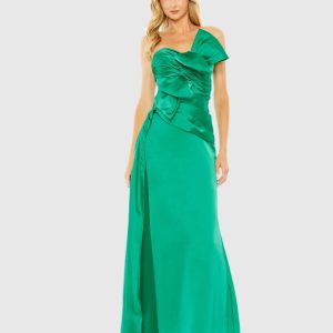 Strapless Bow Front Detailed Gown