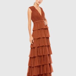 Sparkly Ruffle Layered Gown
