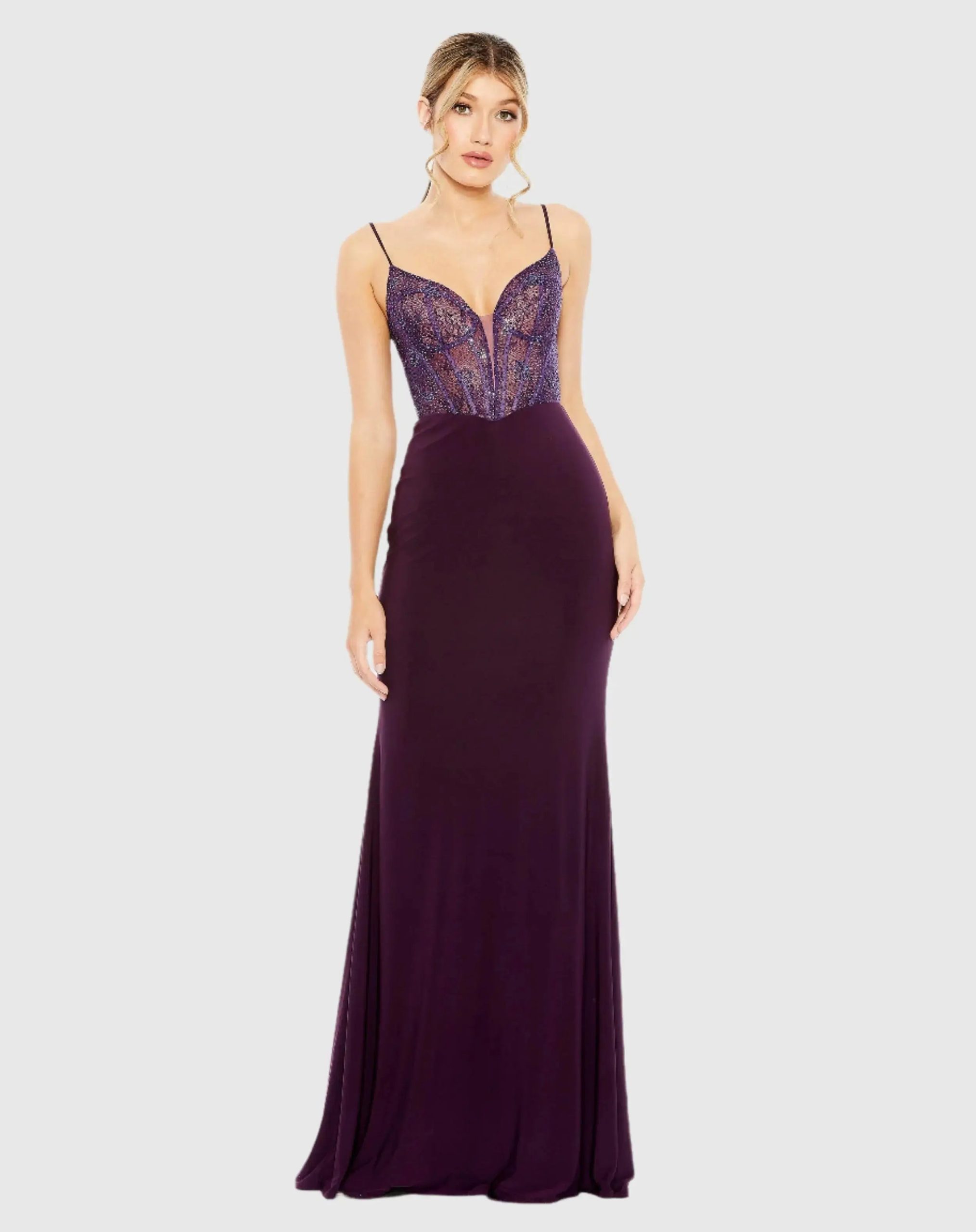 Sweetheart Mesh Embellished Gown - Image 2