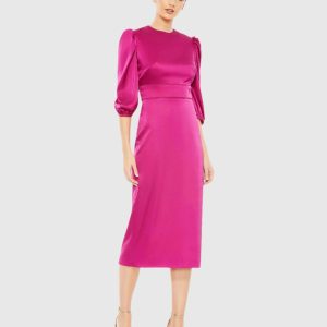 High Neck Midi Dress
