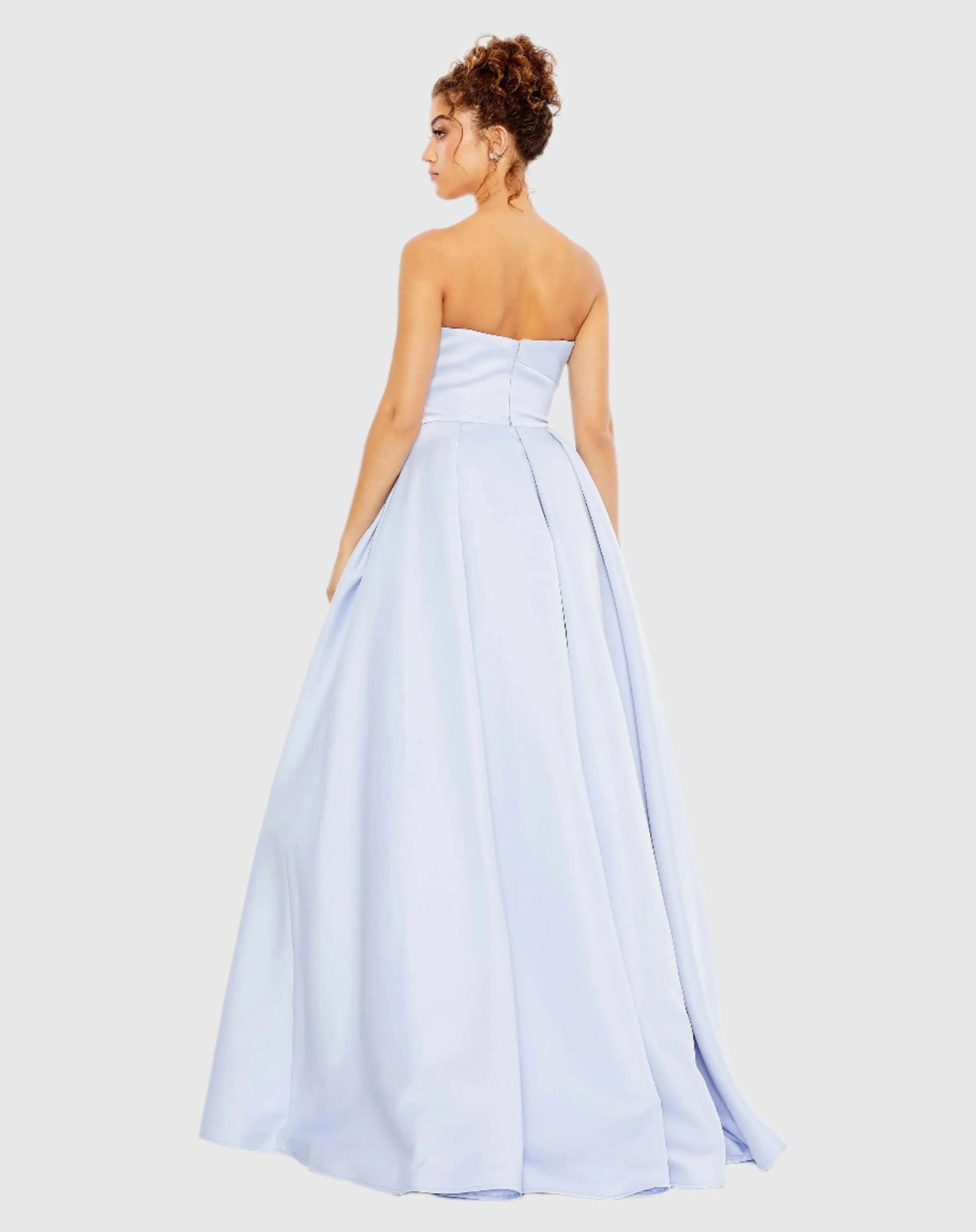 Blue Strapless Sweetheart Ballgown - FINAL SALE - Image 3