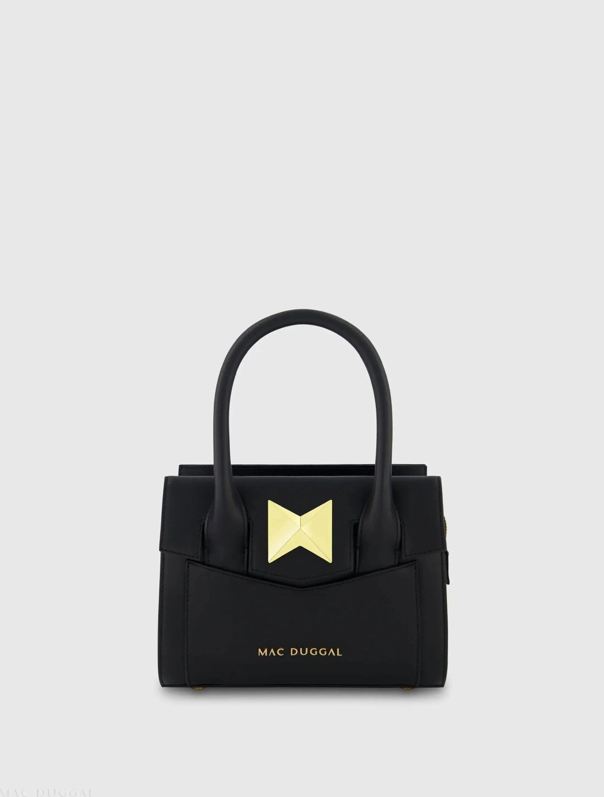 Small Leather Tote Bag With Gold Hardware - FINAL SALE - Image 3