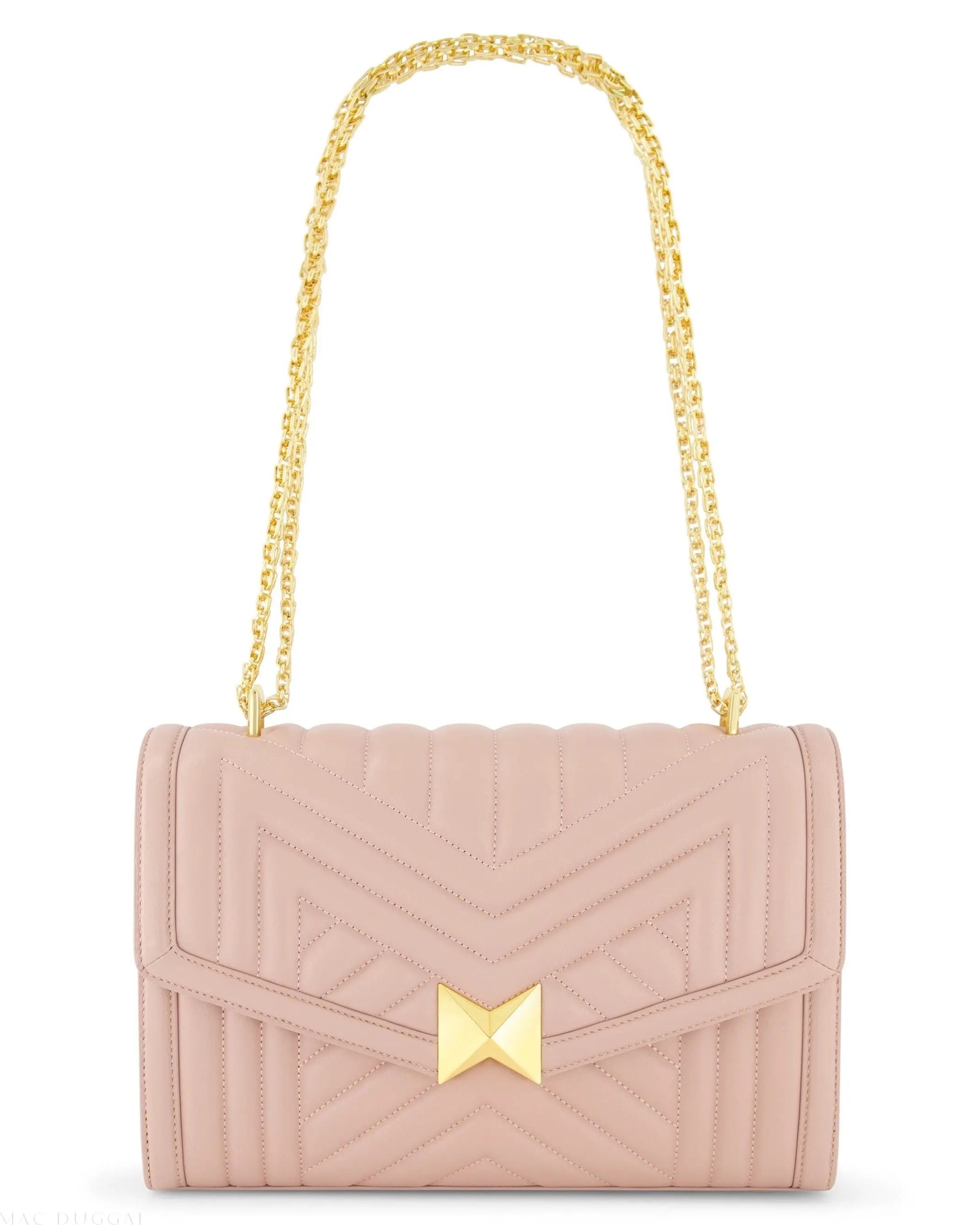 Pink Quilted Napa Leather Handbag With Gold Hardware - FINAL SALE - Image 5