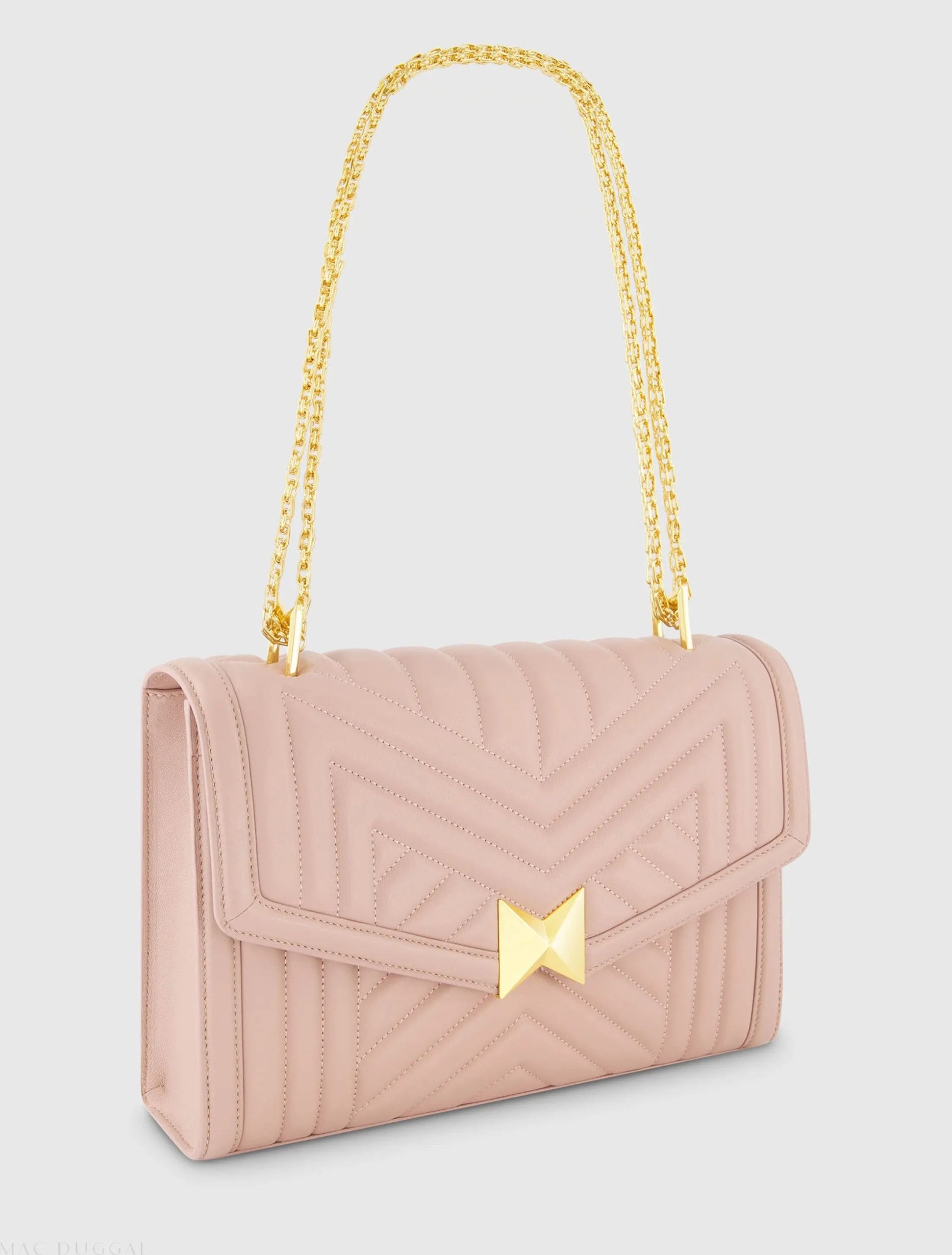 Pink Quilted Napa Leather Handbag With Gold Hardware - FINAL SALE - Image 2