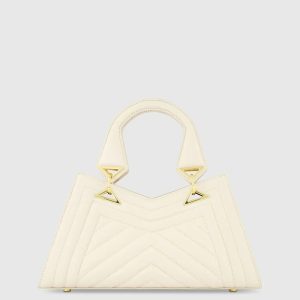 Quilted Napa Leather Angular Handbag