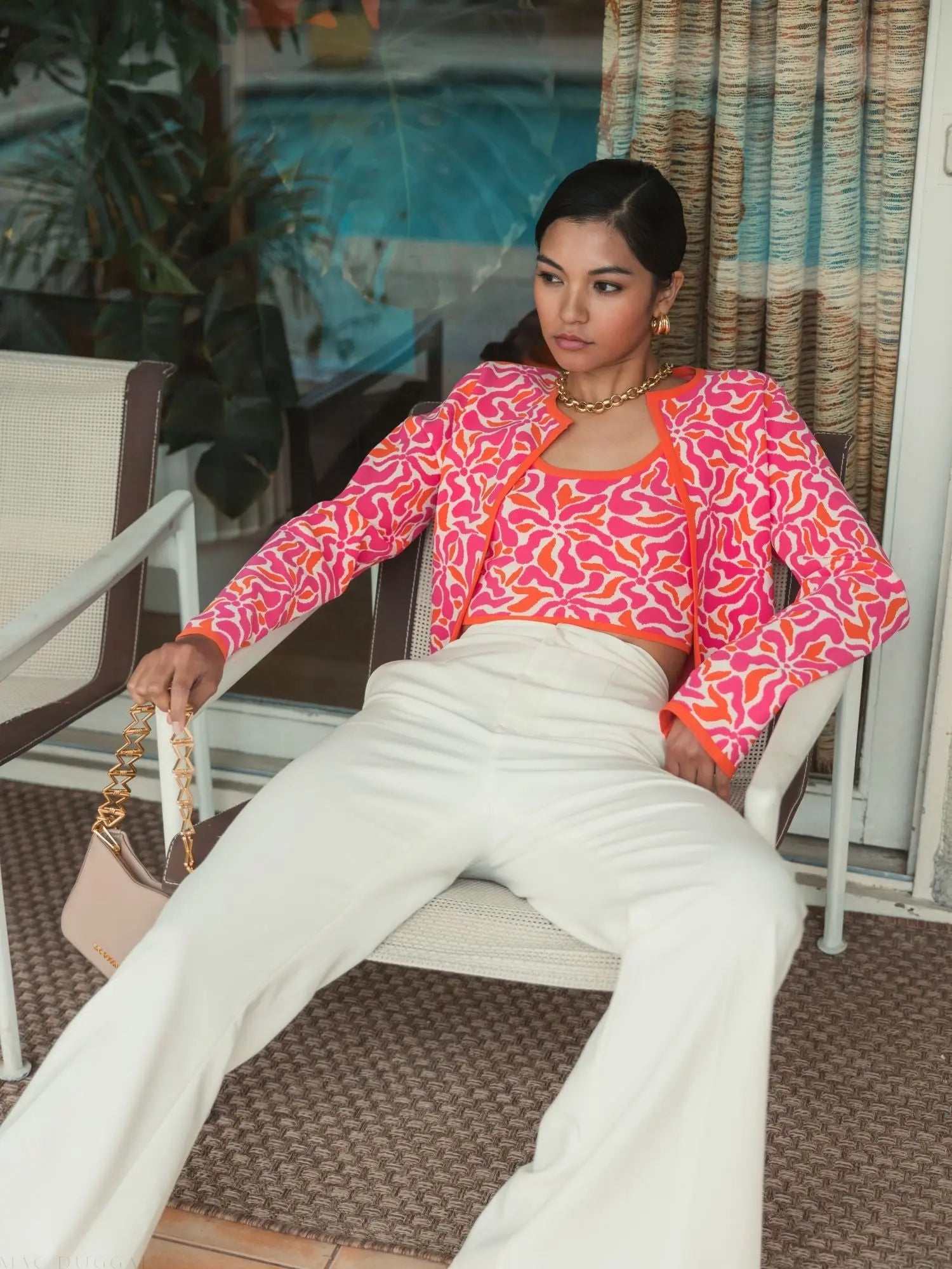 Multicolor Long Sleeve Knit Floral Cardigan - Image 6
